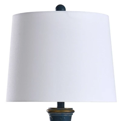 Asher Traditional Distressed Bannister Table Lamp Blue - StyleCraft 3 Asher Traditional Distressed Bannister Table Lamp Blue - StyleCraft