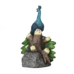 Techko Maid Peacock Calm Solar Outdoor Garden Statue Decor With Spotlight -Adesso Shop GUEST 29f26a08 1db8 414c b349 68e81418386f