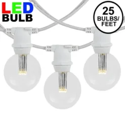 Novelty Lights Globe Outdoor String Lights With 25 In-Line Sockets White Wire 25 Feet -Adesso Shop GUEST 2b5bc907 9836 42d0 8d6d d36b62775bc5