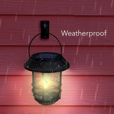 Dartwood Solar Wall Lanterns - Outdoor Mounted Wall Lanterns For Your Yard, Patio, Or Walkway (6 Pack, Black) 4 Dartwood Solar Wall Lanterns - Outdoor Mounted Wall Lanterns For Your Yard, Patio, Or Walkway (6 Pack, Black) - Image 2