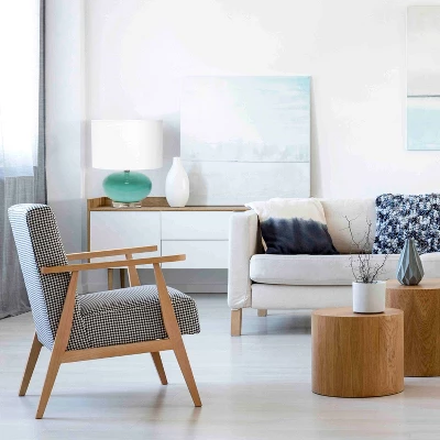 15.25" Modern Ovaloid Glass Bedside Table Lamp With Fabric Shade - Lalia Home 5 15.25" Modern Ovaloid Glass Bedside Table Lamp With Fabric Shade - Lalia Home - Image 3