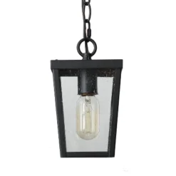 9" Metal/Seeded Glass Modern Outdoor Pendant Light Black - LNC 12 9" Metal/Seeded Glass Modern Outdoor Pendant Light Black - LNC -Adesso Shop GUEST 2d2204b5 3989 4f98 9d61 a149c51d9b98
