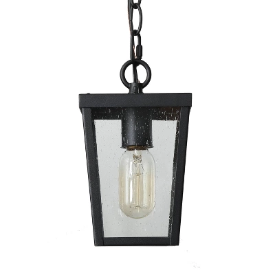 9" Metal/Seeded Glass Modern Outdoor Pendant Light Black - LNC 6 9" Metal/Seeded Glass Modern Outdoor Pendant Light Black - LNC - Image 4