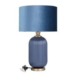 Fabric Table Lamp With Drum Shade Blue - Olivia & May -Adesso Shop GUEST 2e08e7ef eb74 4f4c b854 f146d7bc23a4
