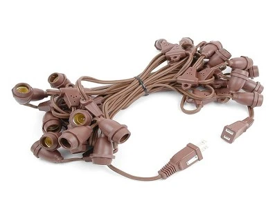Novelty Lights Globe Outdoor String Lights With 25 Suspended Sockets Suspended Brown Wire 25 Feet 4 Novelty Lights Globe Outdoor String Lights With 25 Suspended Sockets Suspended Brown Wire 25 Feet - Image 2