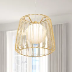 9.87" Lucas Caged Globe Shade Pendant Light - River Of Goods -Adesso Shop GUEST 2e0ef8fd e669 4ed4 80ba 2af73ce18a2a