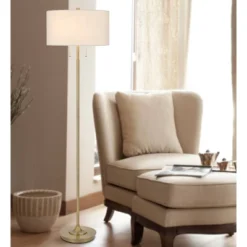 Contemporary Metal Floor Lamp Antique Brass - Cal Lighting