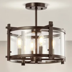 15" Iron And Glass Hampdon Modern Drum LED Flush Mount Black - Jonathan Y 11 15" Iron And Glass Hampdon Modern Drum LED Flush Mount Black - Jonathan Y -Adesso Shop GUEST 2ebdb6b8 ae90 40e5 bf6c b00c8c811aec