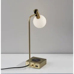 Windsor Charge Table Lamp Antique Brass (Includes LED Light Bulb) - Adesso 9 Windsor Charge Table Lamp Antique Brass (Includes LED Light Bulb) - Adesso -Adesso Shop GUEST 2eda8468 4f90 489d 98f2 57a564ec7c4b