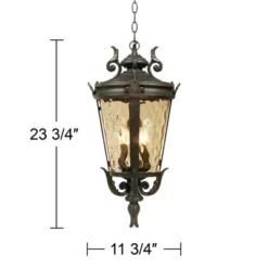 John Timberland Casa Marseille Rustic Vintage Flush Mount Outdoor Hanging Light Bronze Scroll 23 3/4" Champagne Hammered Glass For Post Exterior Barn 13 John Timberland Casa Marseille Rustic Vintage Flush Mount Outdoor Hanging Light Bronze Scroll 23 3/4" Champagne Hammered Glass For Post Exterior Barn -Adesso Shop GUEST 2f9bf482 8de0 427d 8159 52b23c514468