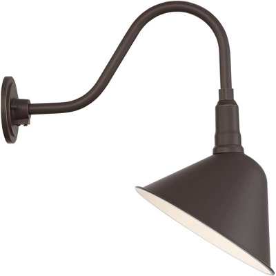 Franklin Iron Works Neihart Rustic Farmhouse Outdoor Barn Light Fixture Bronze Curving Gooseneck 18" Post Exterior Barn Deck House Porch Yard Patio 7 Franklin Iron Works Neihart Rustic Farmhouse Outdoor Barn Light Fixture Bronze Curving Gooseneck 18" Post Exterior Barn Deck House Porch Yard Patio - Image 5