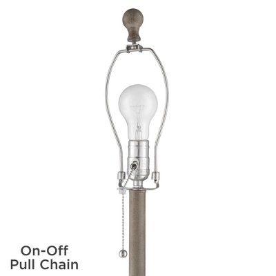 Regency Hill Traditional Buffet Table Lamps 28" Tall Set Of 2 Natural Candlestick Cream Bell Shade For Dining Room 5 Regency Hill Traditional Buffet Table Lamps 28" Tall Set Of 2 Natural Candlestick Cream Bell Shade For Dining Room - Image 3