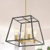 15" 4-Light Lloyd Farmhouse Industrial Iron LED Pendant Black/Brass Gold - JONATHAN Y -Adesso Shop GUEST 33afd326 ec94 4999 bccf 1b554fbd06b7