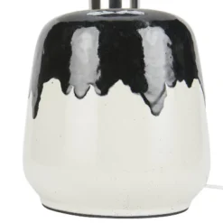 18" Black/White Abstract Splash Ceramic Table Lamp - Nourison -Adesso Shop GUEST 33b12def 0158 4e45 9d5e b853685b494a