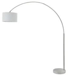 FC Design Modern 81" Tall Standing Adjustable Arched Floor Lamp With Drum Shade And Marble Base -Adesso Shop GUEST 33d98b34 cdbb 496e 8564 58ff3703a04d