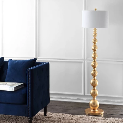 62.5" Metal Adriana Floor Lamp (Includes LED Light Bulb) Gold - JONATHAN Y 4 62.5" Metal Adriana Floor Lamp (Includes LED Light Bulb) Gold - JONATHAN Y - Image 2