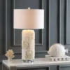 28.5" Seashell/Resin/Crystal Rosette Table Lamp (Includes LED Light Bulb) White - JONATHAN Y -Adesso Shop GUEST 36448660 f0da 46e7 bbdc 6326d2b8d715