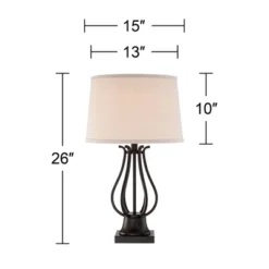 Regency Hill Hadley Modern Table Lamps Set Of 2 26" High Bronze With AC Power Outlet Light Brown Drum Shade For Bedroom Living Room Bedside House Desk 13 Regency Hill Hadley Modern Table Lamps Set Of 2 26" High Bronze With AC Power Outlet Light Brown Drum Shade For Bedroom Living Room Bedside House Desk -Adesso Shop GUEST 3652e836 85f6 49b8 963f 79d2d17dcd6b