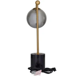 19" X 6" Metal Orb Desk Lamp With Marble Base Silver - Olivia & May -Adesso Shop GUEST 36ba2f15 77cf 4953 9d22 1f90ee92936f