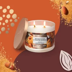 Beloved Brown Sugar And Toasted Almond 2-Wick Candle - 11.5oz -Adesso Shop GUEST 37788f4f 75f3 45b7 b3c5 4564a131a49d