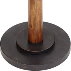 Franklin Iron Works Modern Mid Century Farmhouse Rustic Floor Lamp 64" Tall Bronze Cherry Wood Metal Cream Double Drum Shade For Living Room Reading -Adesso Shop GUEST 3884ac6a f246 476f 8ee3 369432b803c2