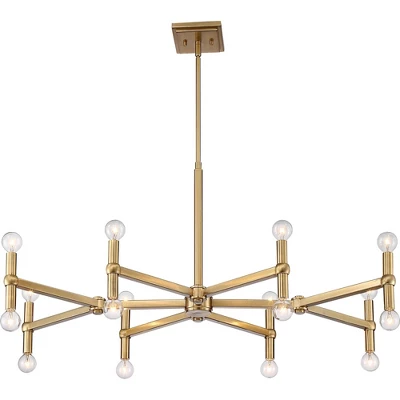 Possini Euro Design Marya Satin Brass Chandelier 37" Wide Modern 24-Light Fixture For Dining Room House Foyer Kitchen Island Entryway Bedroom Home 7 Possini Euro Design Marya Satin Brass Chandelier 37" Wide Modern 24-Light Fixture For Dining Room House Foyer Kitchen Island Entryway Bedroom Home - Image 5