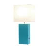 Leather Table Lamp And Fabric Shade Teal - Elegant Designs -Adesso Shop GUEST 3be6619e 5b8e 4d00 b5ae e89ddbbe615f