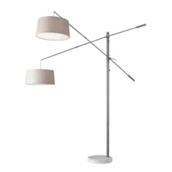 78" Manhattan Two Arm Arc Lamp Steel - Adesso -Adesso Shop GUEST 3c4f8d09 1689 4389 8ad0 2e8fd864bb54