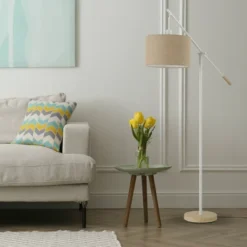 66" Serena Matte White Floor Lamp With Jute Shade - Globe Electric -Adesso Shop GUEST 3c5b7b50 b5fc 446f 8175 6d2eb482b5bf