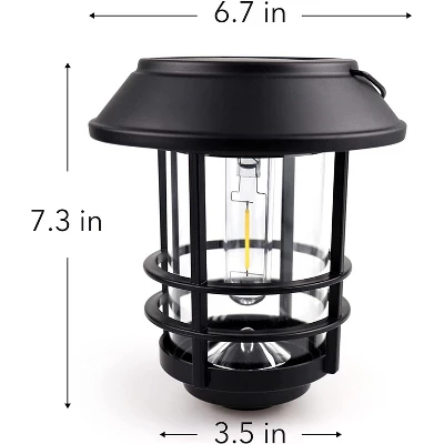 Dartwood Solar Wall Lanterns - Outdoor Mounted Wall Lanterns For Your Yard, Patio, Or Walkway (6 Pack, Black) 10 Dartwood Solar Wall Lanterns - Outdoor Mounted Wall Lanterns For Your Yard, Patio, Or Walkway (6 Pack, Black) - Image 8