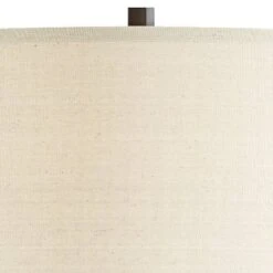 Franklin Iron Works Gaines Rustic Farmhouse Table Lamp 28 1/2" Tall Bronze Wood With LED Nightlight Off White Burlap Drum Shade For Bedroom House Home -Adesso Shop GUEST 3de897d3 ec85 4eaa a4b5 36bee63f4bcf