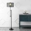 64.5" Noah Modern Industrial Iron Height-Adjustable LED Floor Lamp Black (Includes LED Light Bulb) - JONATHAN Y -Adesso Shop GUEST 3e075591 f262 43ad b837 56046667cabb
