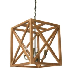 Metal/Wood Chandelier Natural Brown - Storied Home -Adesso Shop GUEST 3ee85639 5f22 4459 b0c5 7ad9d95129d5