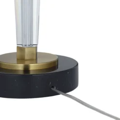 Vienna Full Spectrum Belle Modern Table Lamp 33 1/4" Tall Clear Crystal Glass Black Drum Shade For Bedroom Living Room Bedside Nightstand Office House -Adesso Shop GUEST 3f4229a8 bf3b 4495 af8f 47d5d5b37f11