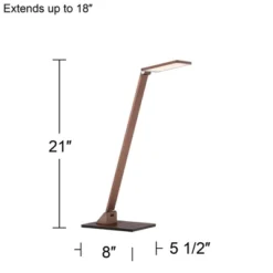 Possini Euro Design Bentley Modern Desk Lamp 21" High French Bronze Aluminum Metal LED Touch On Off Adjustable Head For Bedroom Living Room Office -Adesso Shop GUEST 4015bb84 5955 4c47 81d6 b7d27607b441