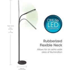 Ott-Lite OttLite Felix LED Gooseneck Task Floor Lamp Black -Adesso Shop GUEST 4045c977 bab8 4d6d 886a 59365ce6ab40