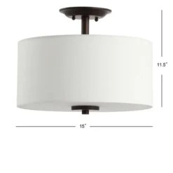 15" Metal Marc Semi Flush Mount (Includes Energy Efficient Light Bulb) Black - JONATHAN Y 9 15" Metal Marc Semi Flush Mount (Includes Energy Efficient Light Bulb) Black - JONATHAN Y -Adesso Shop GUEST 413838d8 6e59 4755 bab6 0d7db2cc1bf4