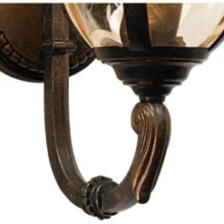 John Timberland Bellagio Vintage Rustic Outdoor Wall Light Fixture Veranda Bronze Upbridge 16 1/2" Champagne Glass For Post Exterior Barn Deck House -Adesso Shop GUEST 41723024 91c0 4ae7 b9f4 b0d96453b5c8