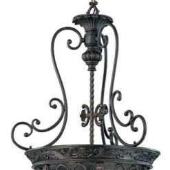 Franklin Iron Works French Scroll Rubbed Bronze Chandelier 22 1/2" Wide Rustic 9-Light Fixture For Dining Room House Kitchen Island Entryway Bedroom -Adesso Shop GUEST 42f0e90f a0b4 4991 999d 00ea92bfa4c4