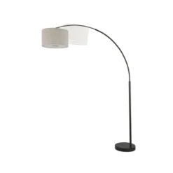 FC Design Modern 81" Tall Standing Adjustable Arched Floor Lamp With Drum Shade And Marble Base -Adesso Shop GUEST 4326c8af 9036 4d0b 9694 3c05d5cd4775