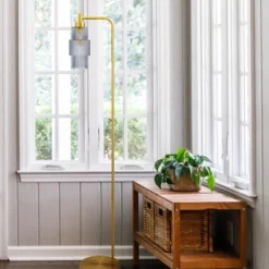 63" Kyra Pillar Shade Floor Lamp Blue/Gold - River Of Goods 14 63" Kyra Pillar Shade Floor Lamp Blue/Gold - River Of Goods -Adesso Shop GUEST 439e3adc 975c 464e a1d9 bead486eed97