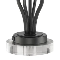 360 Lighting Heather Modern Accent Table Lamps Set Of 2 With Round Risers 22 1/2" High Iron USB And AC Power Outlet In Base Off White Glass For Desk -Adesso Shop GUEST 440a0266 dbbc 44a0 ace8 cc9927e94f99