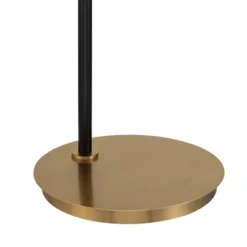 Possini Euro Design Sausalito Mid Century Modern Downbridge Floor Lamp 67" Tall Warm Gold Black Metal Linen Cylinder Shade For Living Room Reading -Adesso Shop GUEST 4436b0bc bc72 4a0e 9d5f cb43d840c5dc
