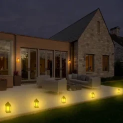 Solar LED Portable Hanging Outdoor Lantern Black - Techko Maid -Adesso Shop GUEST 456c4d35 c9b0 4745 bc5c 3d571ac7ffcc