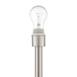 360 Lighting Andre 26 3/4" Tall Mid Century Modern Table Lamps Set Of 2 USB Port AC Power Outlet Silver Finish Metal White Shade Living Room Charging -Adesso Shop GUEST 45983d9c 73ef 4e84 b703 166a3cbdb15a