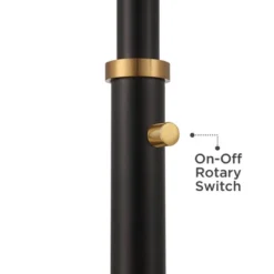 Possini Euro Design Quatro Mid Century Modern Tree Floor Lamp 71" Tall Black Gold Metal 4 Light Frosted Glass Cone Shade For Living Room Bedroom House -Adesso Shop GUEST 4642abc8 498f 437e a60c c5b14f2af9fb