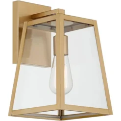 John Timberland Arrington Modern Outdoor Wall Light Fixtures Set Of 2 Soft Gold Metal 13" Clear Glass For Post Exterior Barn Deck House Porch Yard -Adesso Shop GUEST 47774164 b41d 4d7e b34b 79063044490d