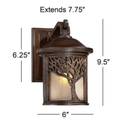 John Timberland Rustic Outdoor Wall Light Fixture Bronze 9 1/2" Tree Etched Glass Sconce For Exterior House Deck Patio Porch Lighting 14 John Timberland Rustic Outdoor Wall Light Fixture Bronze 9 1/2" Tree Etched Glass Sconce For Exterior House Deck Patio Porch Lighting -Adesso Shop GUEST 47db4d78 4e02 43ab 9525 f52e12c48473