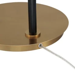 Possini Euro Design Sausalito Mid Century Modern Downbridge Floor Lamp 67" Tall Warm Gold Black Metal Linen Cylinder Shade For Living Room Reading -Adesso Shop GUEST 480714de f02d 48f5 9259 71bc5bb1150e