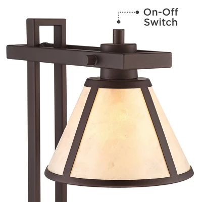 Franklin Iron Works Maricopa Rustic Farmhouse Desk Lamp 21 1/4" High Bronze Metal With USB And AC Power Outlet Mica Shade For Bedroom Living Room Home 7 Franklin Iron Works Maricopa Rustic Farmhouse Desk Lamp 21 1/4" High Bronze Metal With USB And AC Power Outlet Mica Shade For Bedroom Living Room Home - Image 5